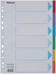 Tabbladen Esselte Stand A4 6dlg karton 11r ass 1 Set