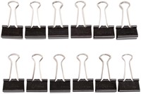 Papierklem MAUL foldback 25mm zwart 12st 12 Stuk-3