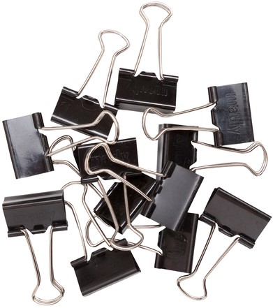 Papierklem MAUL foldback 25mm zwart 12st 12 Stuk-4