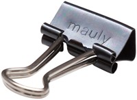 Papierklem MAUL 215 foldback 13mm zwart 12st 12 Stuk