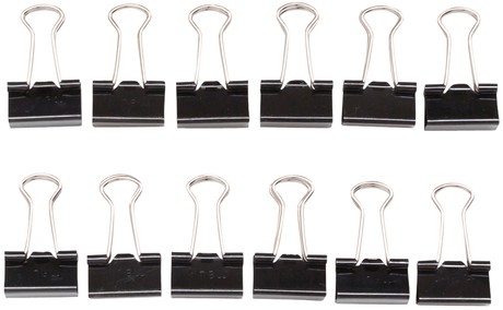 Papierklem MAUL 215 foldback 13mm zwart 12st 12 Stuk-3