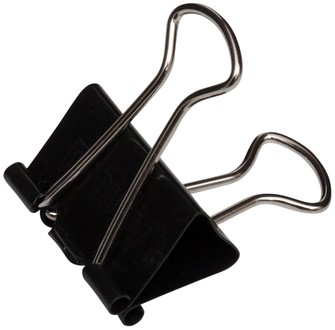 Papierklem MAUL foldback 215 19mm zwart 12 stuks 12 Stuk-2