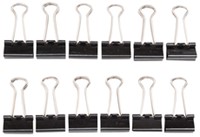 Papierklem MAUL foldback 215 19mm zwart 12 stuks 12 Stuk-3