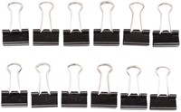 Papierklem MAUL foldback 215 19mm zwart 12 stuks 12 Stuk-5