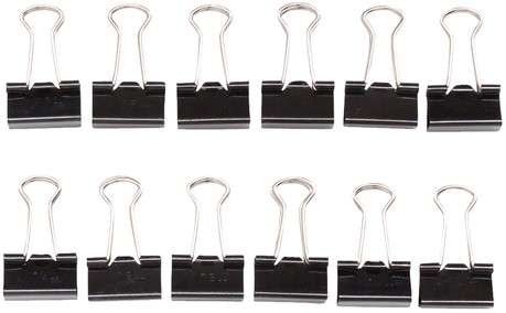 Papierklem MAUL foldback 215 19mm zwart 12 stuks 12 Stuk-5