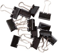 Papierklem MAUL foldback 215 19mm zwart 12 stuks 12 Stuk-6