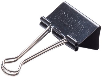 Papierklem MAUL foldback 215 19mm zwart 6 stuks 6 Stuk