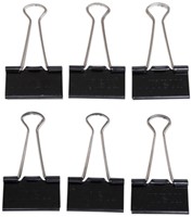 Papierklem MAUL foldback 215 19mm zwart 6 stuks 6 Stuk-3