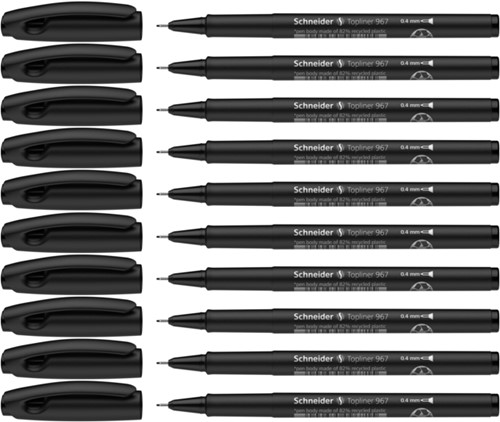 Fineliner Schneider 967 0.4mm zwart 1 Stuk-2