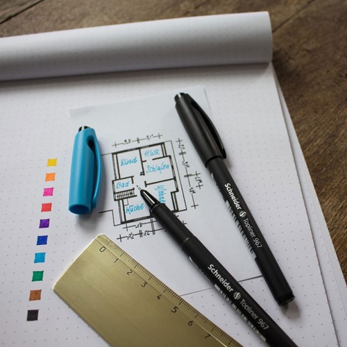 Fineliner Schneider 967 0.4mm zwart 1 Stuk-5