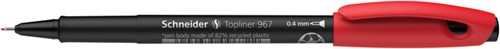 Fineliner Schneider 967 0.4mm rood 1 Stuk