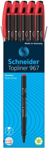 Fineliner Schneider 967 0.4mm rood 1 Stuk-3