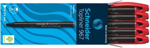 Fineliner Schneider 967 0.4mm rood 1 Stuk-2