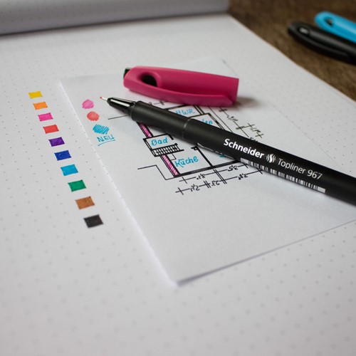 Fineliner Schneider 967 0.4mm rood 1 Stuk-4