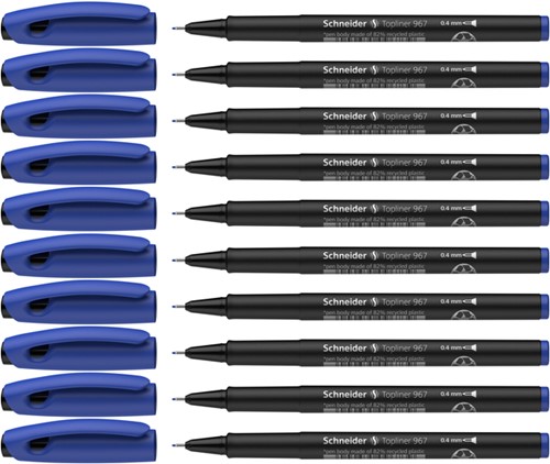Fineliner Schneider 967 0.4mm blauw 1 Stuk-2