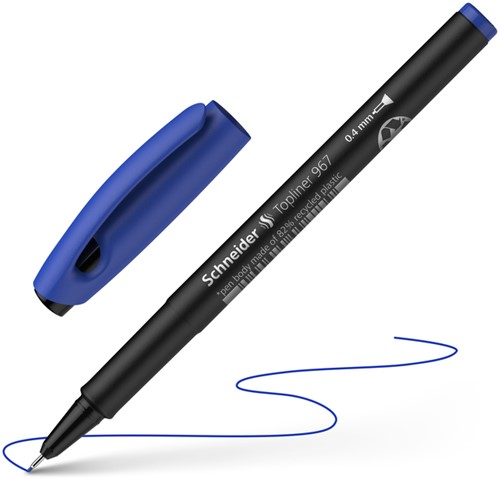 Fineliner Schneider 967 0.4mm blauw 1 Stuk-3