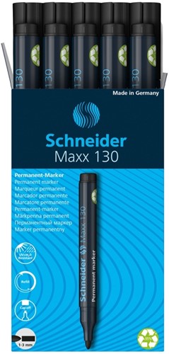 Viltstift Schneider Maxx 130 rond 1-3mm zwart 1 Stuk-3