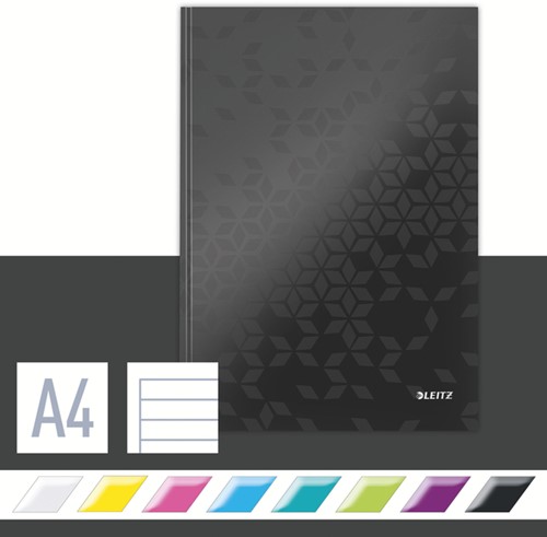 Notitieboek Leitz WOW A4 lijn 80V zwart 1 Stuk-2