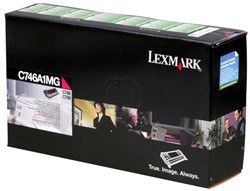 TONERCARTRIDGE LEXMARK C746A1MG (C746) MAGENTA 1 STUK
