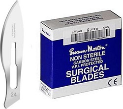 SCALPELMES SWANN MORTON NIET STERIEL NR.24 DOOS à 100