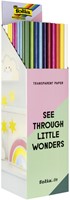 Transparant papier Folia 70x100cm 42gr ass kleuren 1 Rol-3