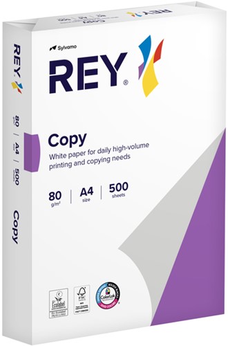 Kopieerpapier Rey Copy A4 80gr wit 500 Vel-2