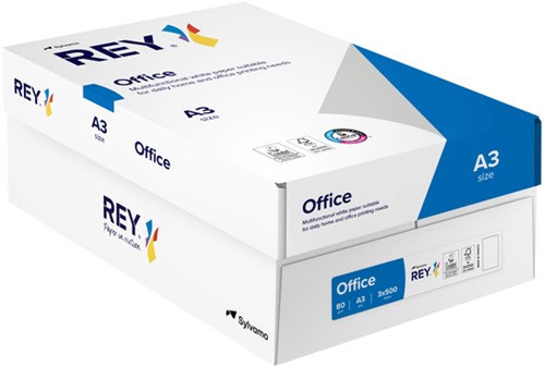 Kopieerpapier Rey Office A3 80gr wit 500 Vel-3