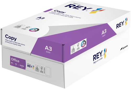 Kopieerpapier Rey Copy A3 80gr wit 500 Vel-1