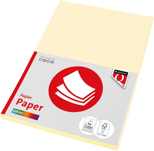Kopieerpapier Quantore Col-100 A4 120gr ivoor 100 Vel