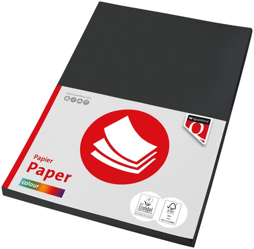 Kopieerpapier Quantore Col-100 A4 80gr zwart 100 Vel