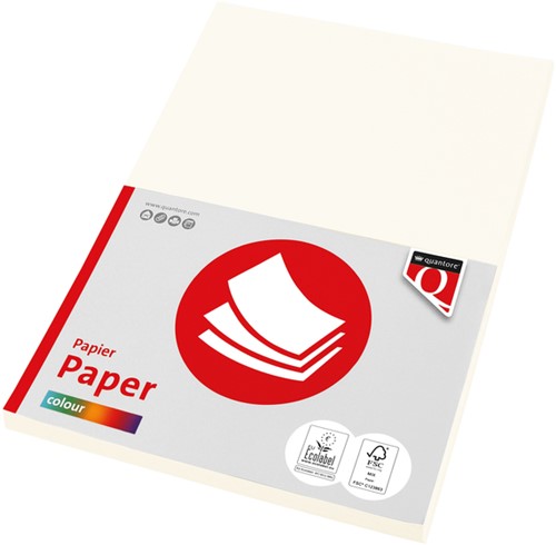 Kopieerpapier Quantore Col-100 A4 80gr roomwit 100 Vel