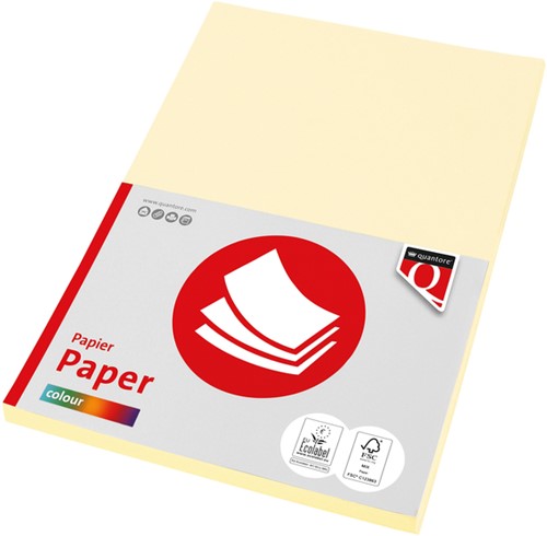 Kopieerpapier Quantore Col-100 A4 80gr ivoor 100 Vel