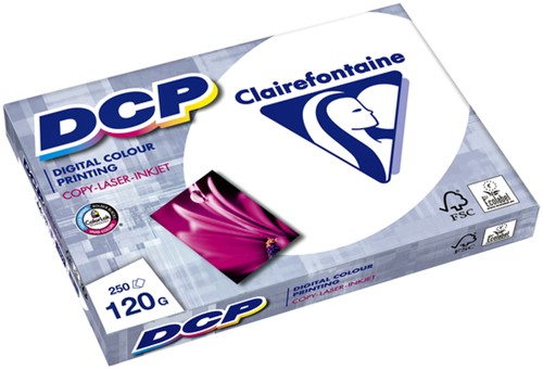 Laserpapier Clairefontaine DCP A4 120gr wit 250 Vel
