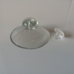 ZUIGNAP TRANSP. 40 MM MET PIN TRANSP. 100 STUKS PAK à 100