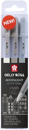 Gelschrijver Sakura Gelly Roll Moonlight urban 3 Stuk-2