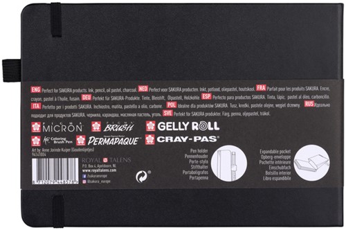 Schetsboek Sakura 80 zwarte vellen 210x148mm zwart 1 Stuk-2