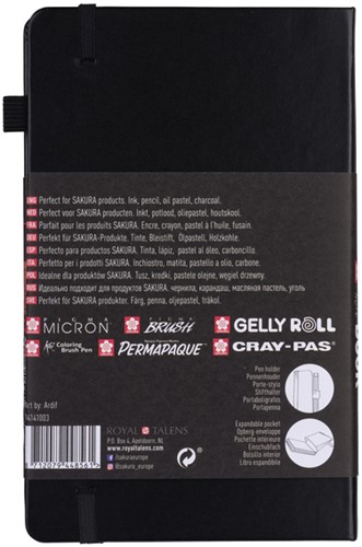 Schetsboek Sakura 80 zwarte vellen 130x210mm zwart 1 Stuk-2
