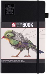 Schetsboek Sakura 80 witte vellen 130x210mm zwart 1 Stuk