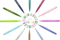 Brushpen Pentel Sign SES15C pastel assorti 12 Stuk-3