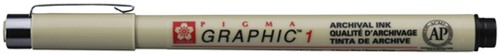 Fineliner Sakura Pigma Graphic 1 1.0mm zwart-13