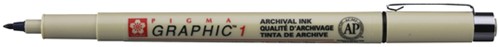 Fineliner Sakura Pigma Graphic 1 1.0mm zwart 1 Stuk-9