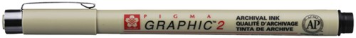 Fineliner Sakura Pigma Graphic 2 2.0mm zwart 1 Stuk-7
