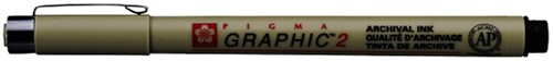 Fineliner Sakura Pigma Graphic 2 2.0mm zwart 1 Stuk-2