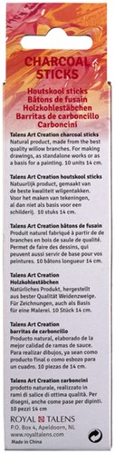 Houtskool Talens Art Creation 14cm 10 stuks zwart 1 Stuk-3
