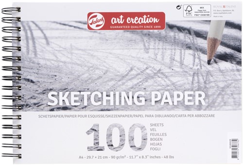 Schetspapier Talens Art Creation 90gr A4 grijs 1 Stuk