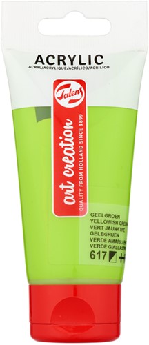 Acrylverf TAC 617 geelgroen tube 75ml 75 Milliliter