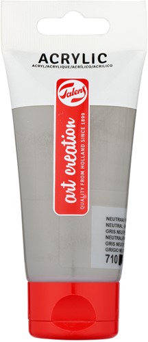Acrylverf TAC 710 neutraalgrijs tube 75ml 75 Milliliter