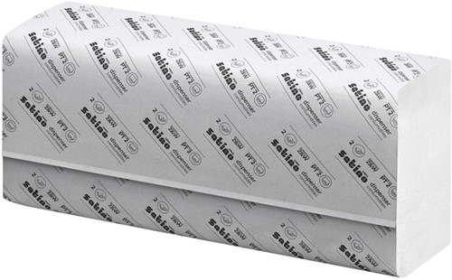 Handdoek Satino PT2 Prestige 2laags 206x320mm wit 25 pak-2