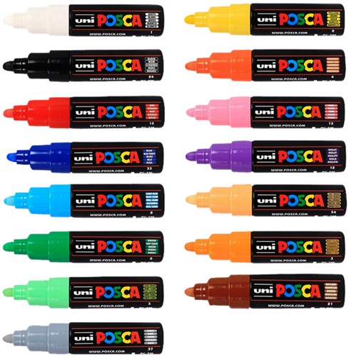 Paintmarker Uni POSCA PC7M breed donkerblauw-2
