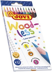 Kleurpotlood Jovi houtvrij etui assorti 12 Stuk